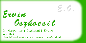 ervin oszkocsil business card
